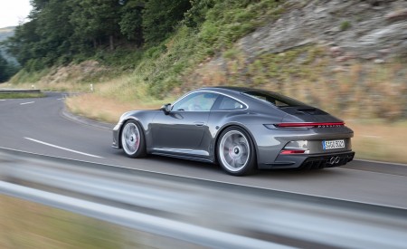 2022 Porsche 911 GT3 with Touring Package (MT; Color: Agate Grey Metallic) Rear Three-Quarter Wallpapers 450x275 (56)