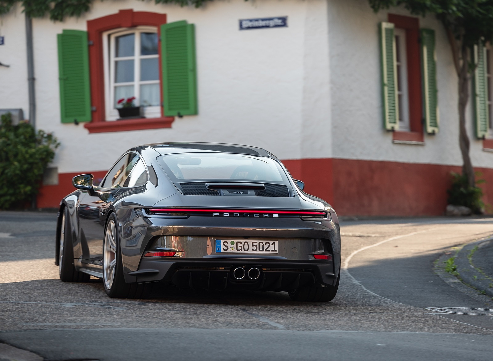 2022 Porsche 911 GT3 with Touring Package (MT; Color: Agate Grey Metallic) Rear Wallpapers #80 of 117
