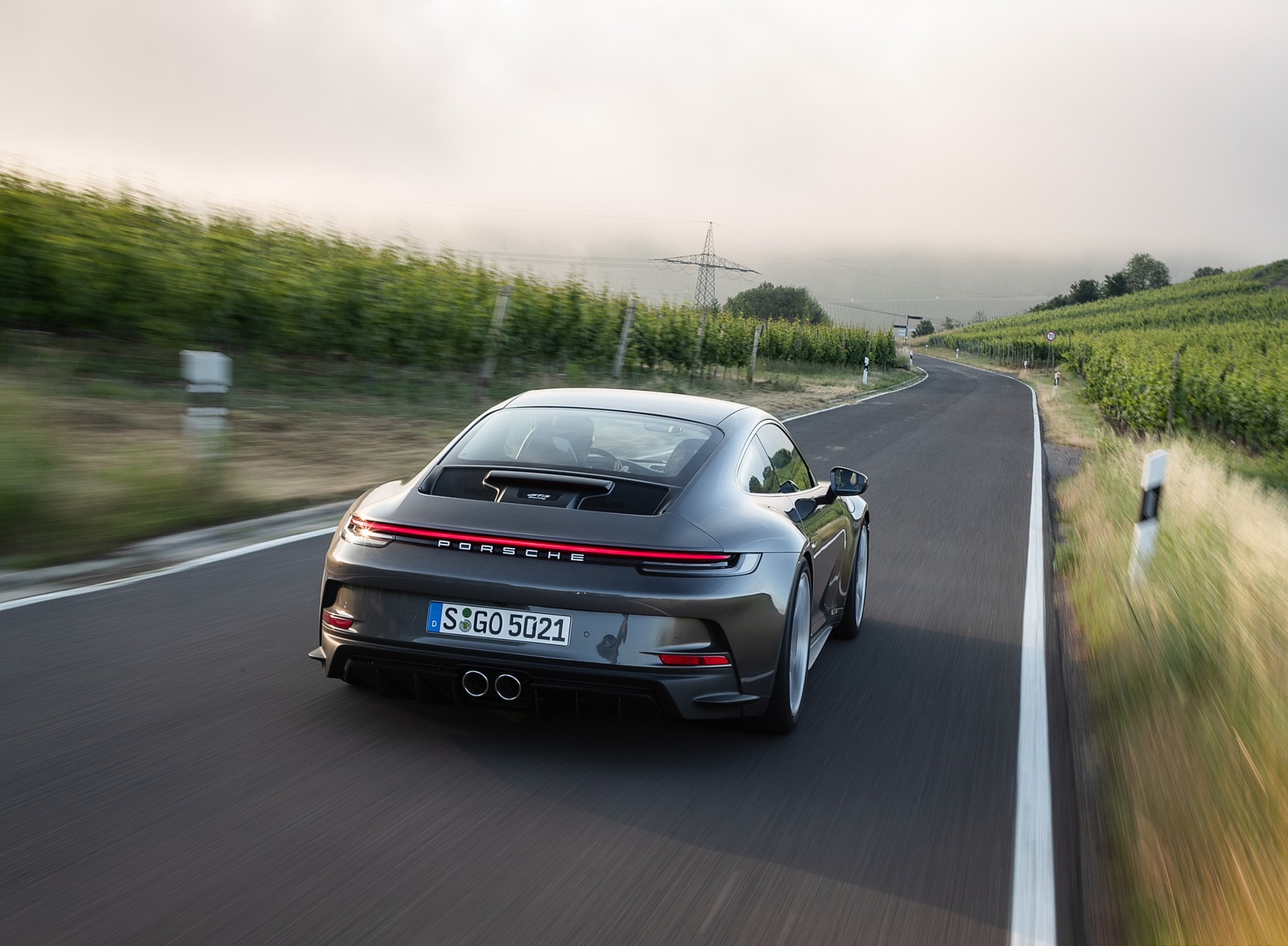 2022 Porsche 911 GT3 with Touring Package (MT; Color: Agate Grey Metallic) Rear Wallpapers #55 of 117