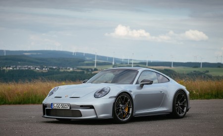 2022 Porsche 911 GT3 with Touring Package (PDK; Color: Dolomite Silver Metallic) Front Three-Quarter Wallpapers 450x275 (25)