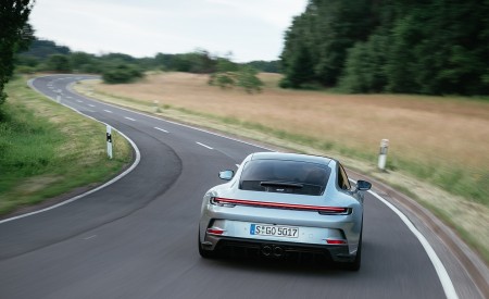 2022 Porsche 911 GT3 with Touring Package (PDK; Color: Dolomite Silver Metallic) Rear Wallpapers 450x275 (8)