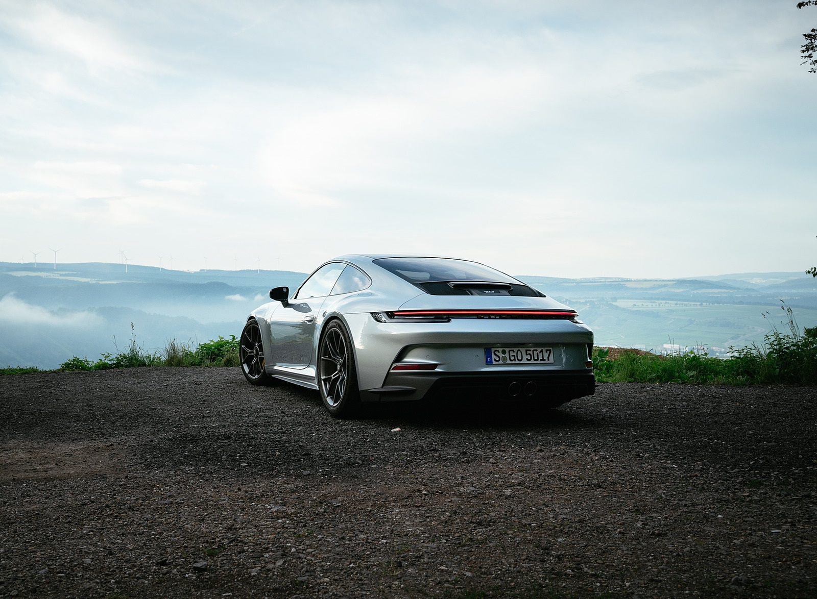 2022 Porsche 911 GT3 with Touring Package (PDK; Color: Dolomite Silver Metallic) Rear Wallpapers #24 of 117