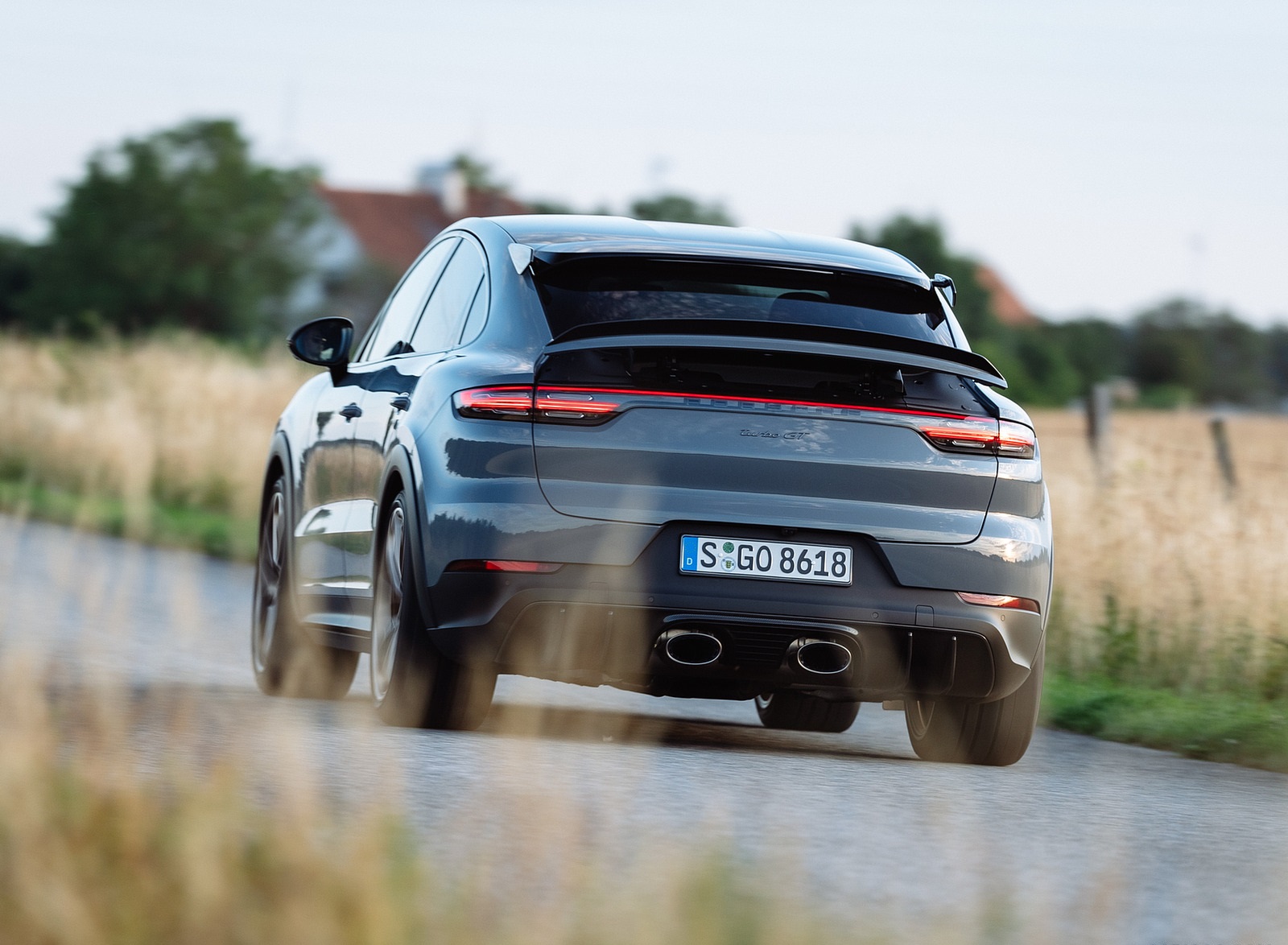2022 Porsche Cayenne Turbo GT (Color: Arctic Grey) Rear Wallpapers #143 of 231