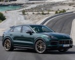 2022 Porsche Cayenne Turbo GT (Color: Porsche Racing Green Metallic) Front Three-Quarter Wallpapers  150x120