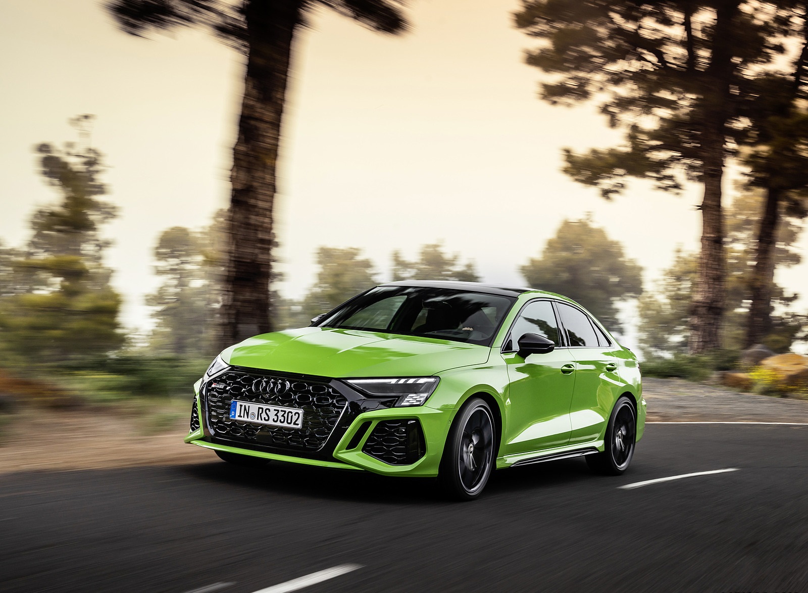 2022 Audi RS3 Sedan (Color: Kyalami Green) Front Three-Quarter Wallpapers #3 of 148