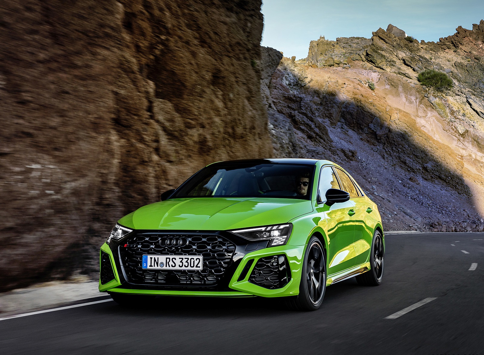 2022 Audi RS3 Sedan (Color: Kyalami Green) Front Wallpapers (8)