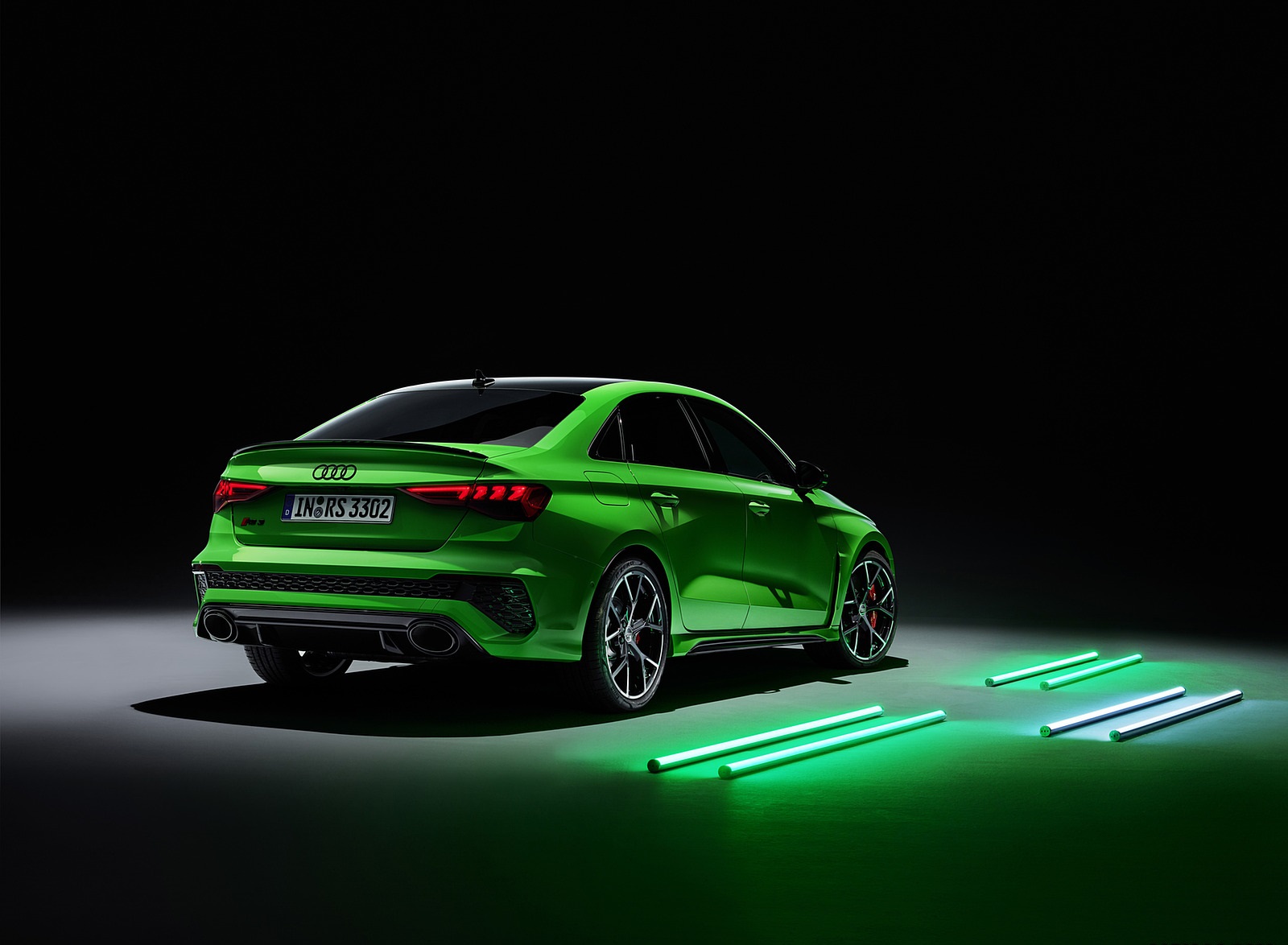 2022 Audi RS3 Sedan (Color: Kyalami Green) Rear Three-Quarter Wallpapers #50 of 148