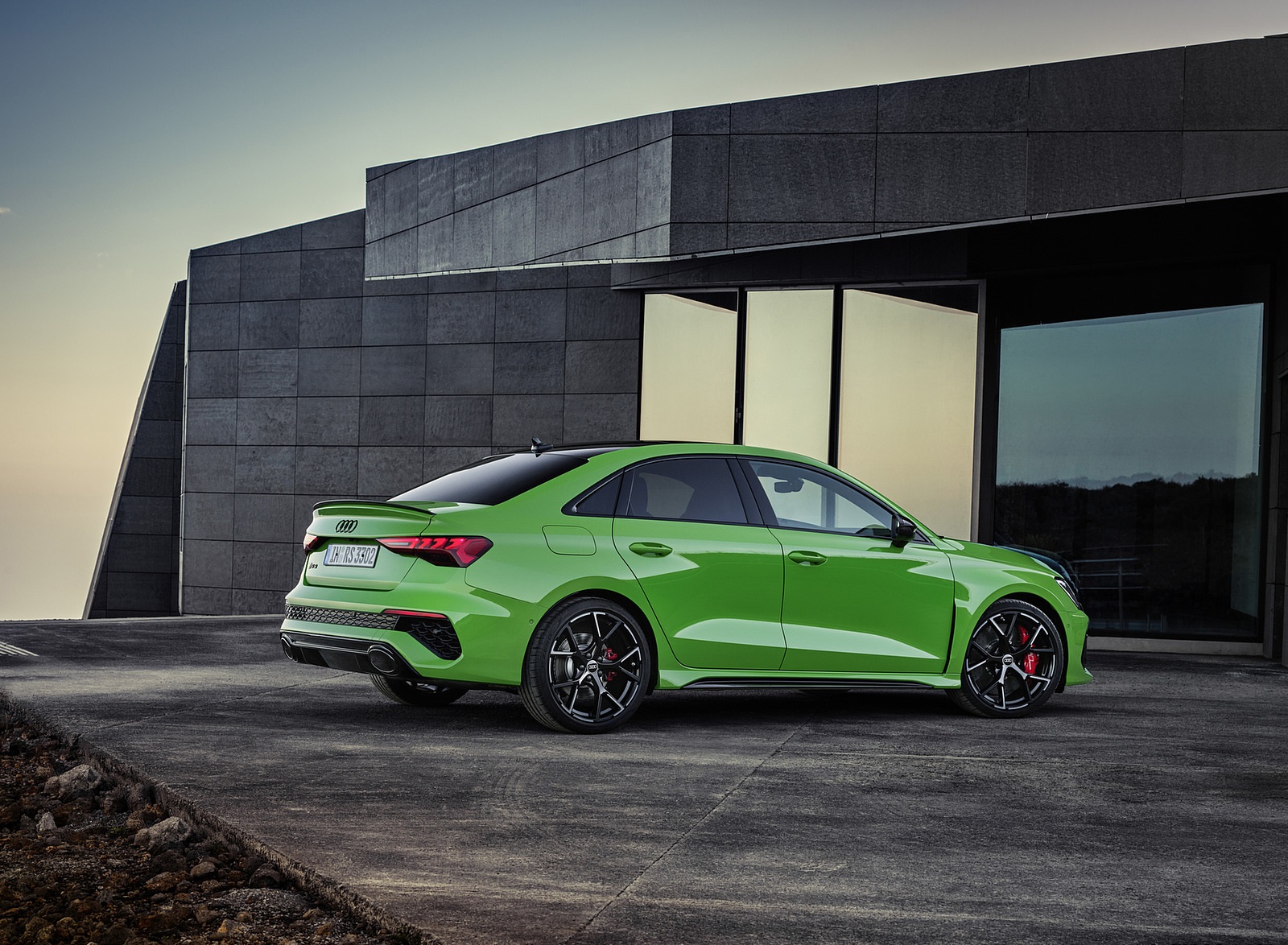 2022 Audi RS3 Sedan (Color: Kyalami Green) Rear Three-Quarter Wallpapers #21 of 148