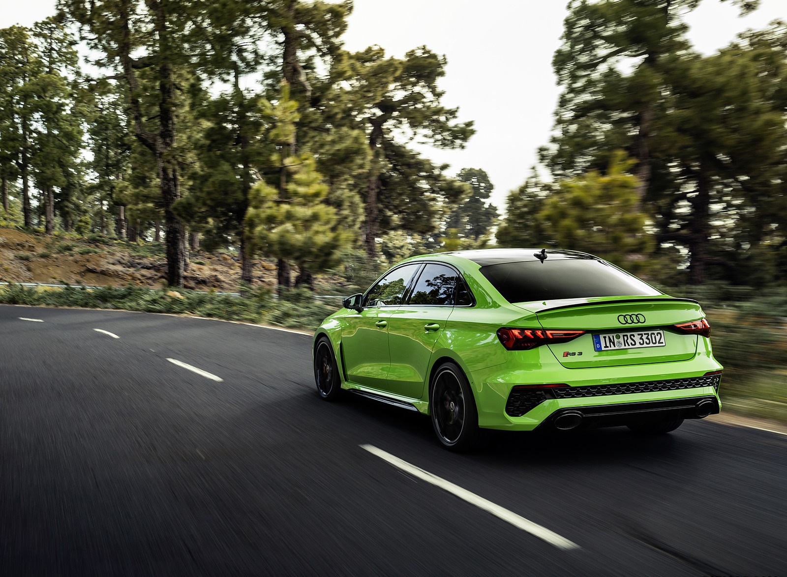 2022 Audi RS3 Sedan (Color: Kyalami Green) Rear Three-Quarter Wallpapers #4 of 148