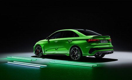 2022 Audi RS3 Sedan (Color: Kyalami Green) Rear Three-Quarter Wallpapers 450x275 (51)