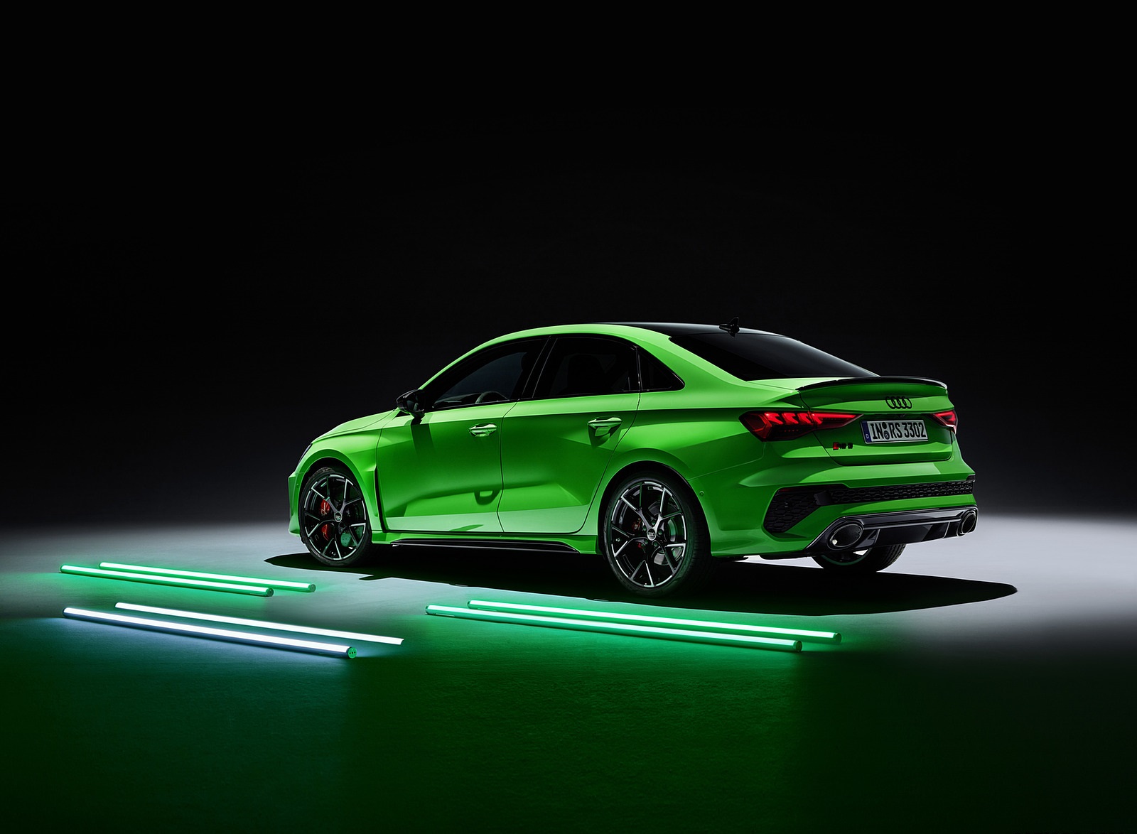 2022 Audi RS3 Sedan (Color: Kyalami Green) Rear Three-Quarter Wallpapers #51 of 148