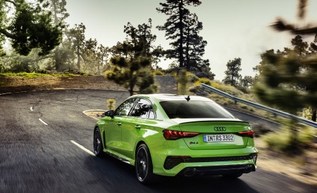2022 Audi RS3 Sedan (Color: Kyalami Green) Rear Three-Quarter Wallpapers 450x275 (2)