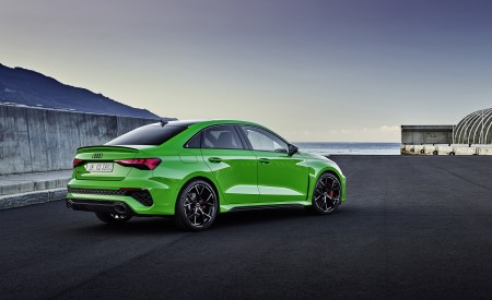 2022 Audi RS3 Sedan (Color: Kyalami Green) Rear Three-Quarter Wallpapers 450x275 (33)
