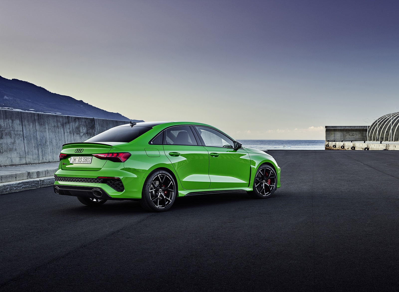2022 Audi RS3 Sedan (Color: Kyalami Green) Rear Three-Quarter Wallpapers #33 of 148
