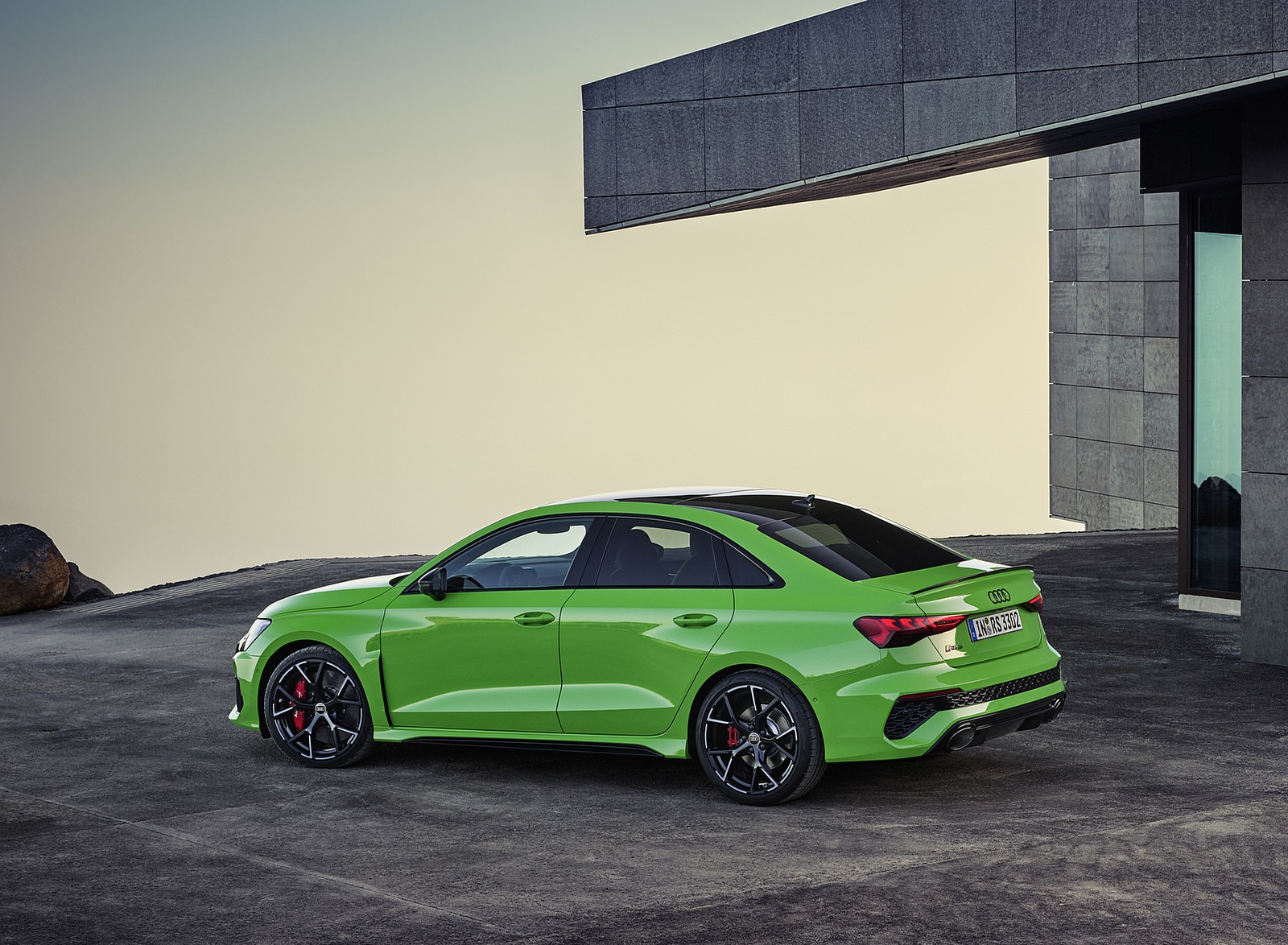 2022 Audi RS3 Sedan (Color: Kyalami Green) Rear Three-Quarter Wallpapers #23 of 148