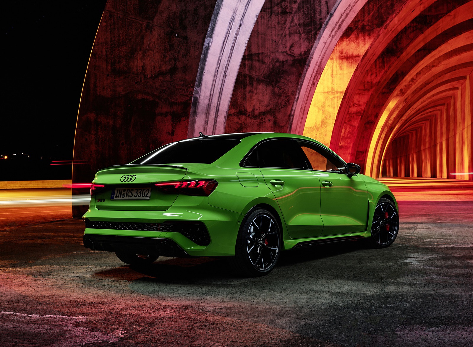 2022 Audi RS3 Sedan (Color: Kyalami Green) Rear Three-Quarter Wallpapers #45 of 148