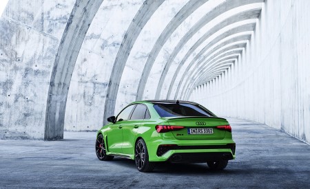 2022 Audi RS3 Sedan (Color: Kyalami Green) Rear Three-Quarter Wallpapers 450x275 (42)