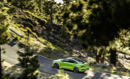 2022 Audi RS3 Sedan (Color: Kyalami Green) Rear Three-Quarter Wallpapers 450x275 (7)