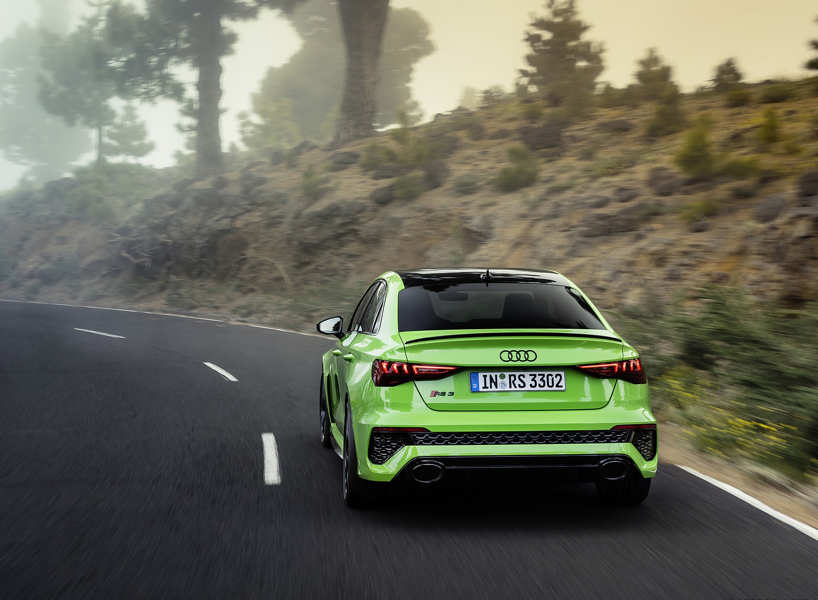 2022 Audi RS3 Sedan (Color: Kyalami Green) Rear Wallpapers #12 of 148