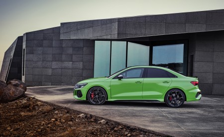 2022 Audi RS3 Sedan (Color: Kyalami Green) Side Wallpapers 450x275 (25)