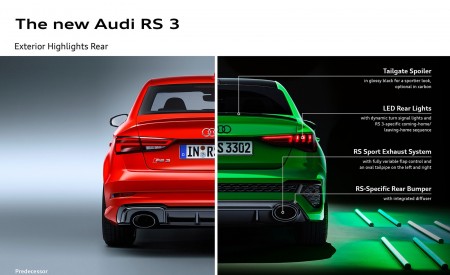 2022 Audi RS3 Sedan Rear Comparison with Previous Model Wallpapers 450x275 (107)
