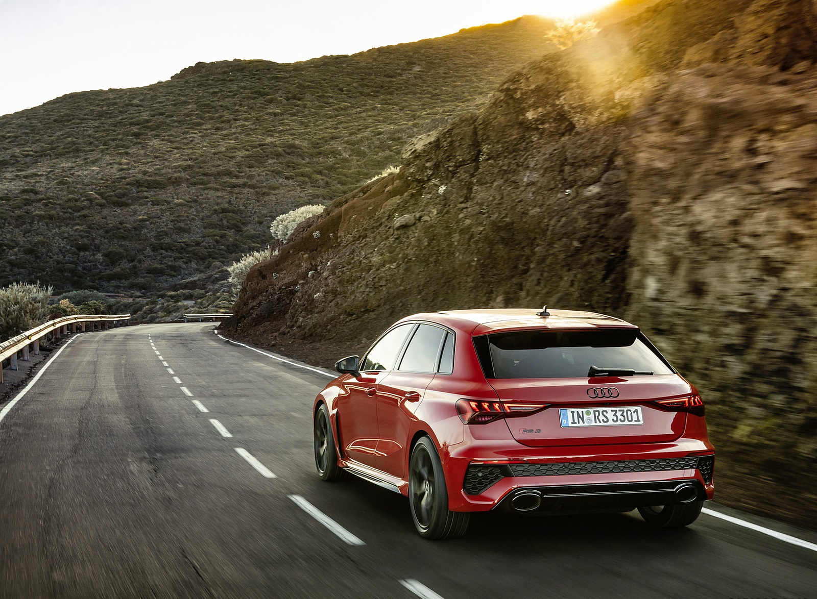 2022 Audi RS3 Sportback (Color: Tango Red) Rear Three-Quarter Wallpapers #11 of 85