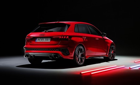 2022 Audi RS3 Sportback (Color: Tango Red) Rear Three-Quarter Wallpapers 450x275 (44)