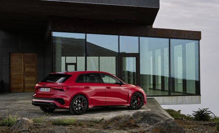 2022 Audi RS3 Sportback (Color: Tango Red) Rear Three-Quarter Wallpapers 450x275 (18)