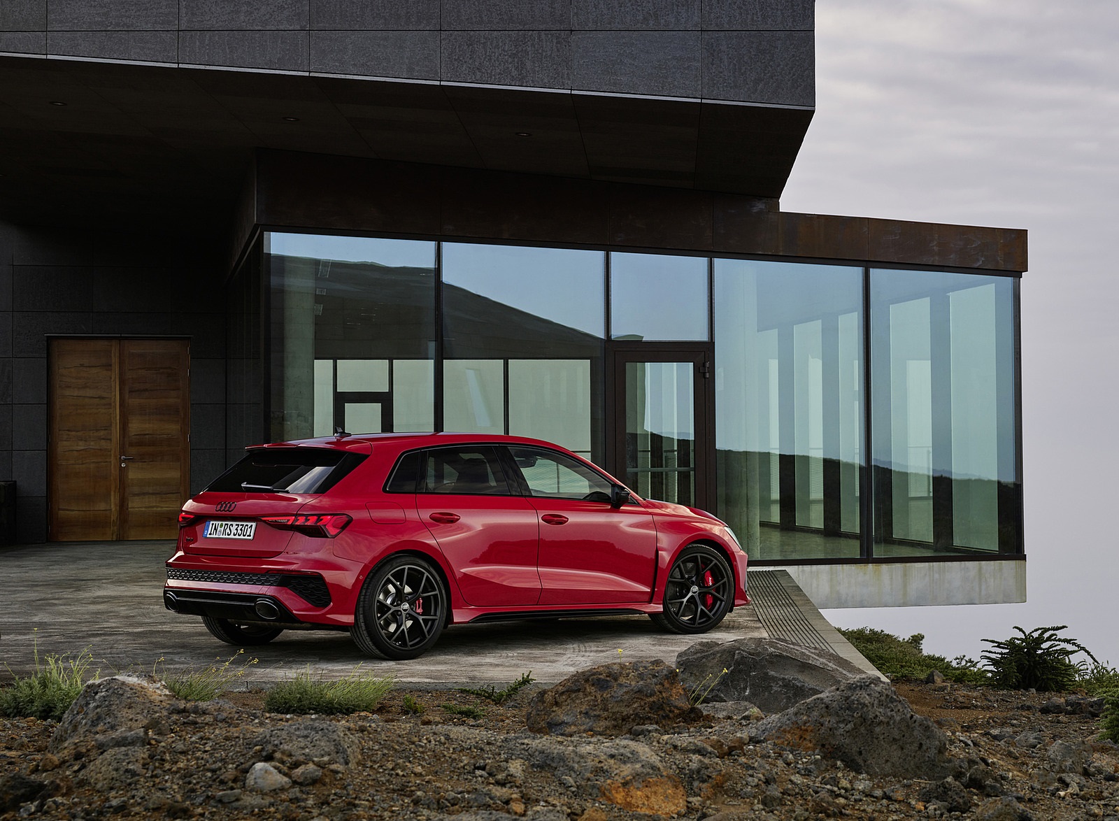 2022 Audi RS3 Sportback (Color: Tango Red) Rear Three-Quarter Wallpapers #18 of 85