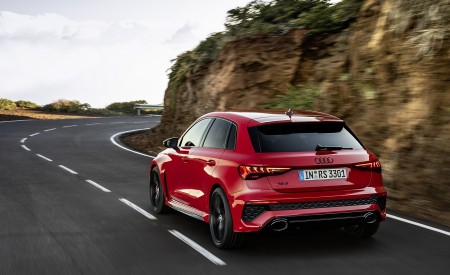 2022 Audi RS3 Sportback (Color: Tango Red) Rear Three-Quarter Wallpapers 450x275 (12)