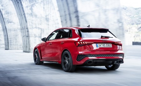 2022 Audi RS3 Sportback (Color: Tango Red) Rear Three-Quarter Wallpapers 450x275 (22)