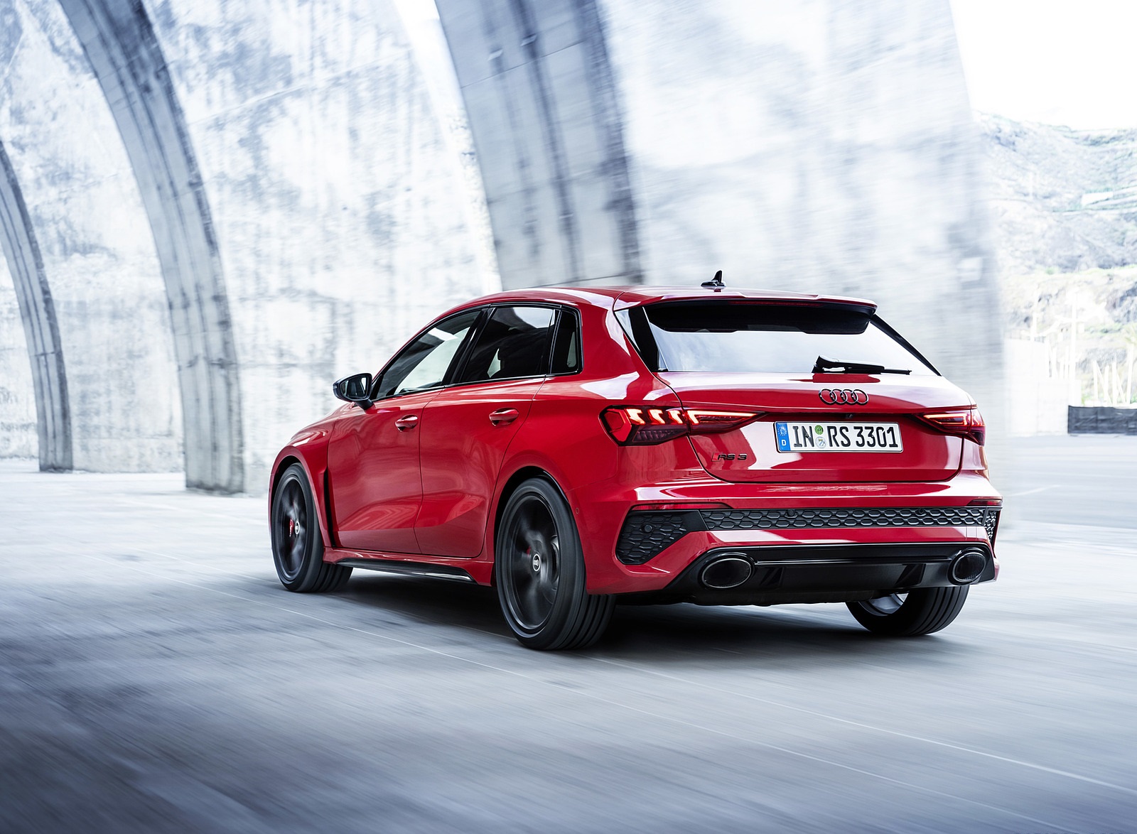 2022 Audi RS3 Sportback (Color: Tango Red) Rear Three-Quarter Wallpapers #22 of 85