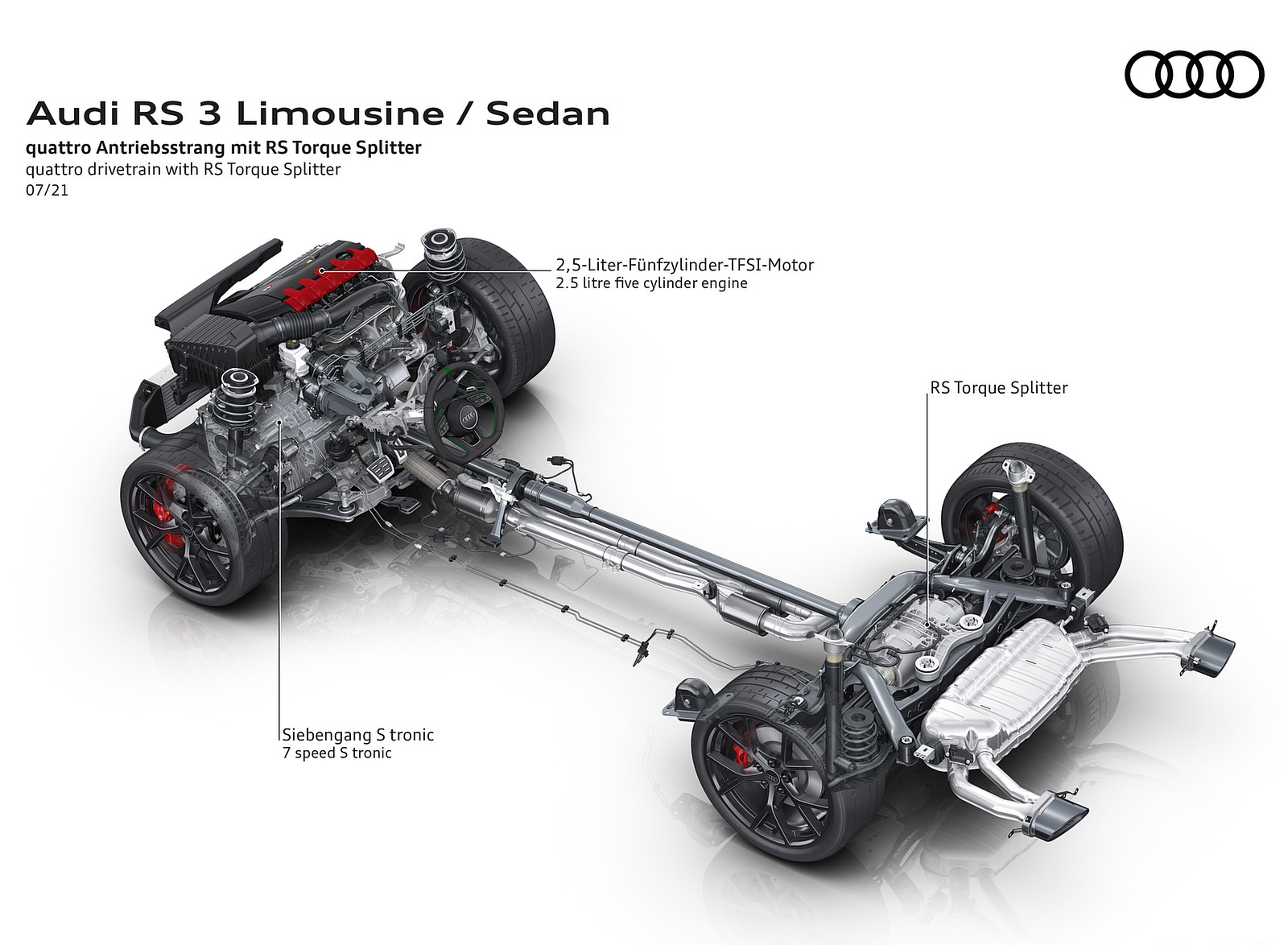 2022 Audi RS3 Sedan quattro drivetrain with RS Torque Splitter Wallpapers #94 of 148