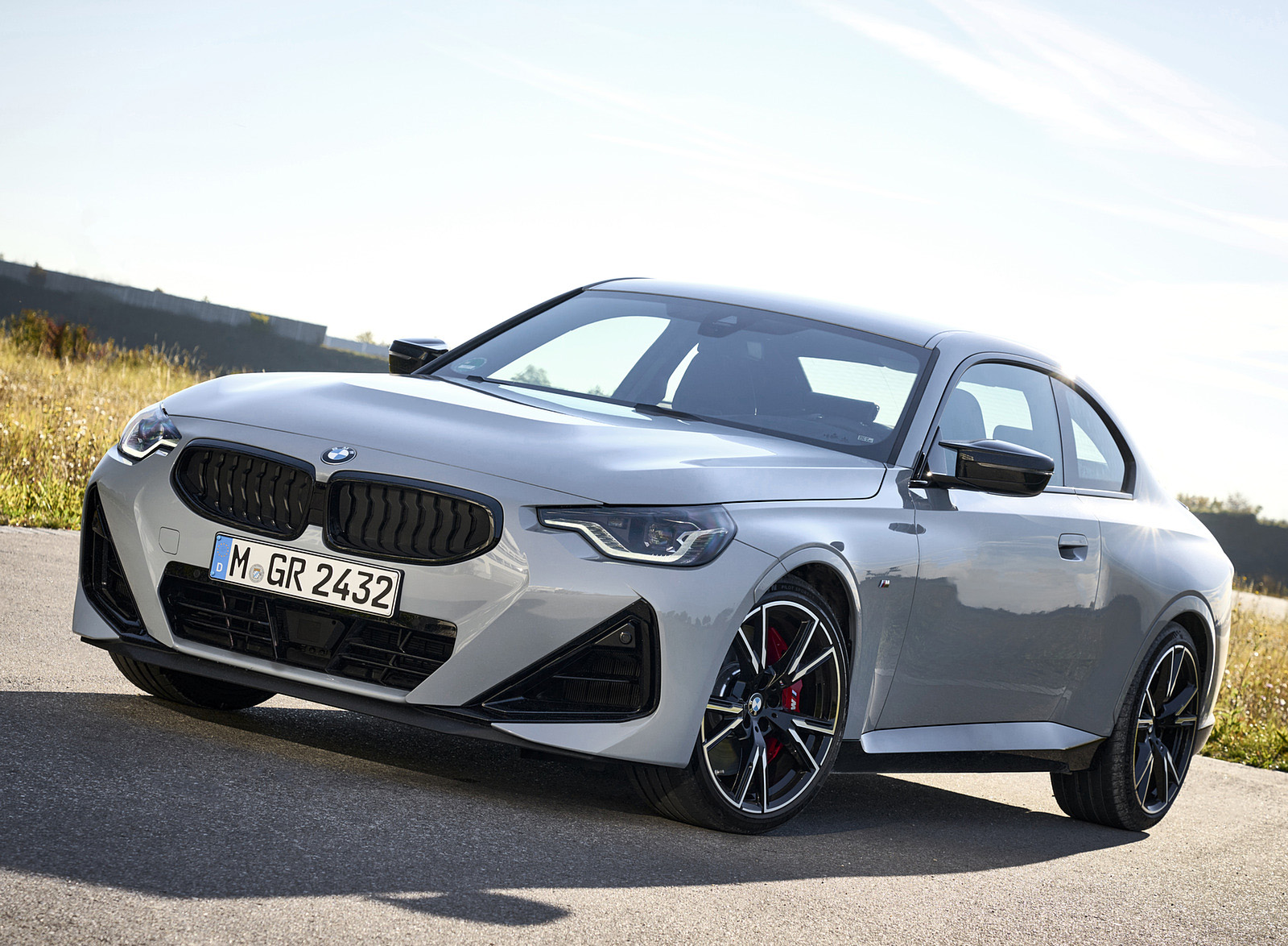 2022 Bmw M240i Xdrive Coupe Color Brooklyn Grey Front Three Quarter