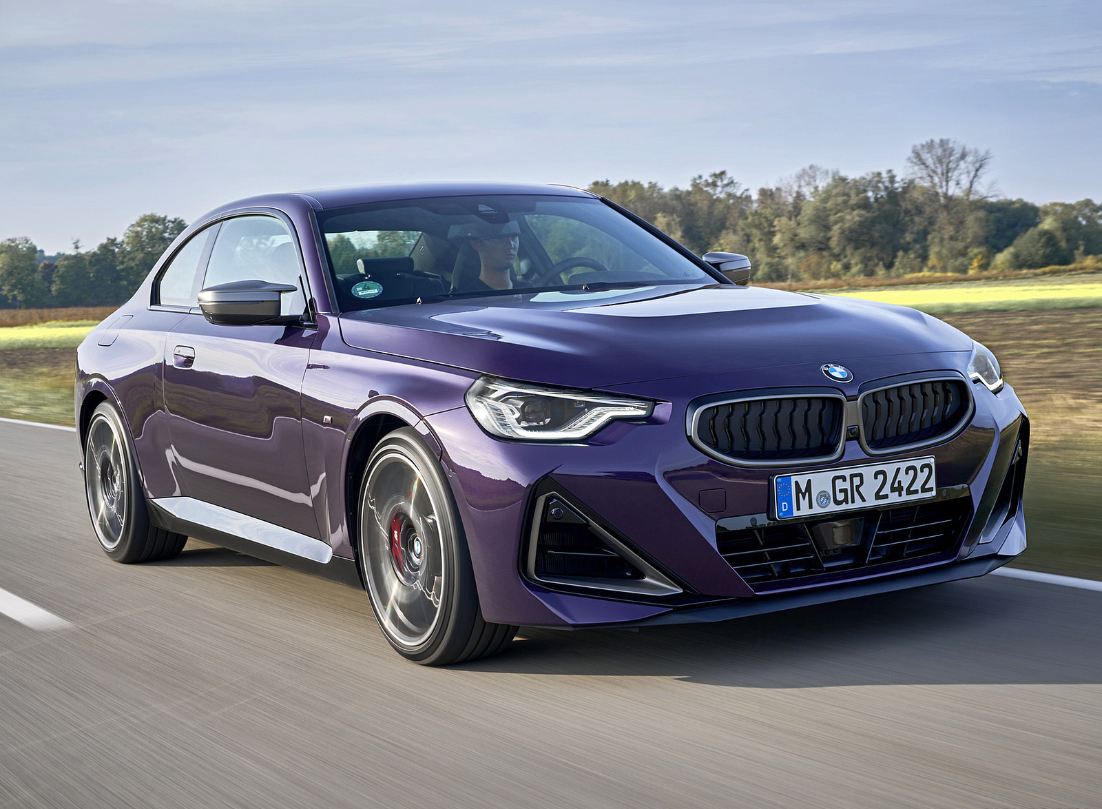 2022 BMW M240i xDrive Coupé (Color: Thundernight Metallic) Front Three-Quarter Wallpapers #72 of 164