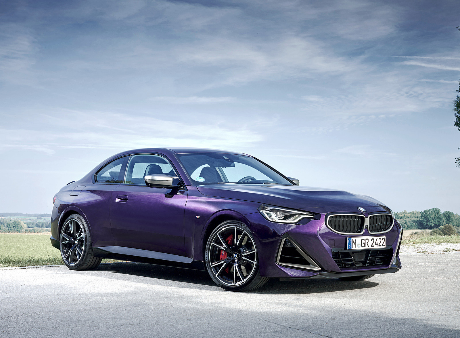 2022 BMW M240i xDrive Coupé (Color: Thundernight Metallic) Front Three-Quarter Wallpapers #125 of 164