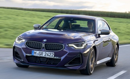 2022 BMW M240i xDrive Coupé (Color: Thundernight Metallic) Front Wallpapers 450x275 (75)