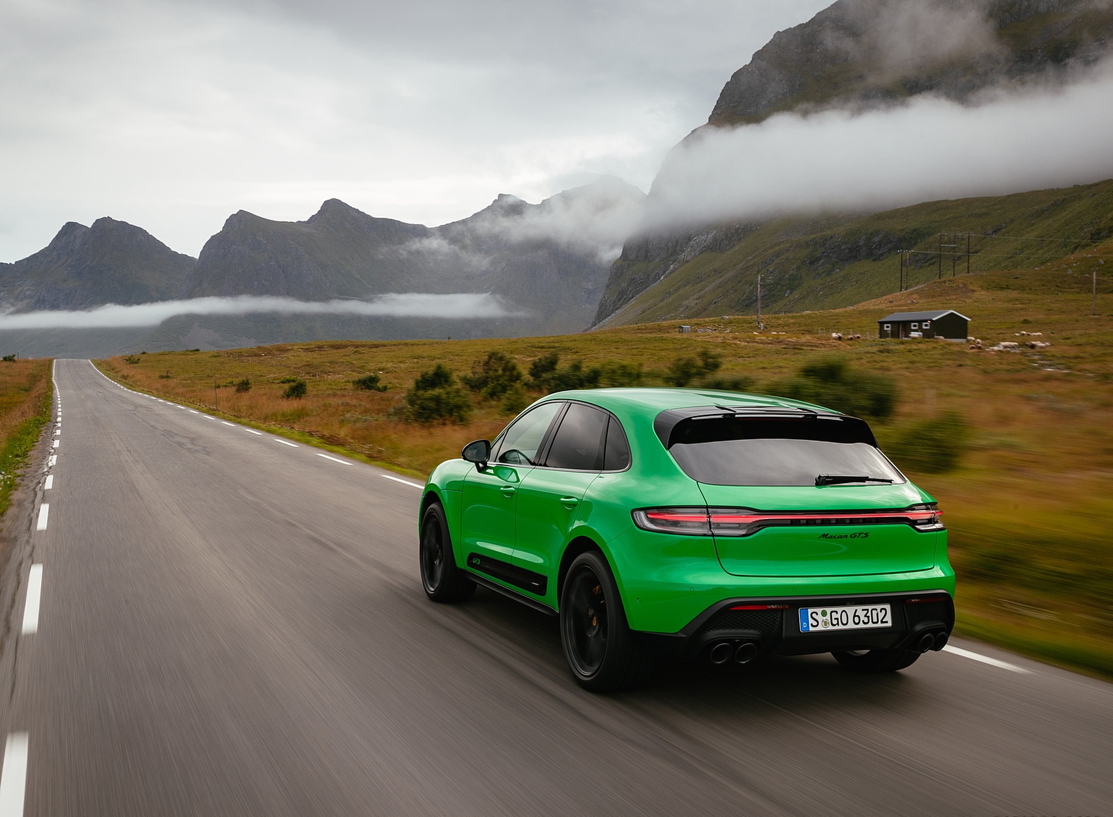 2022 Porsche Macan GTS with Sport package (Color: Python Green) Rear Three-Quarter Wallpapers #69 of 229