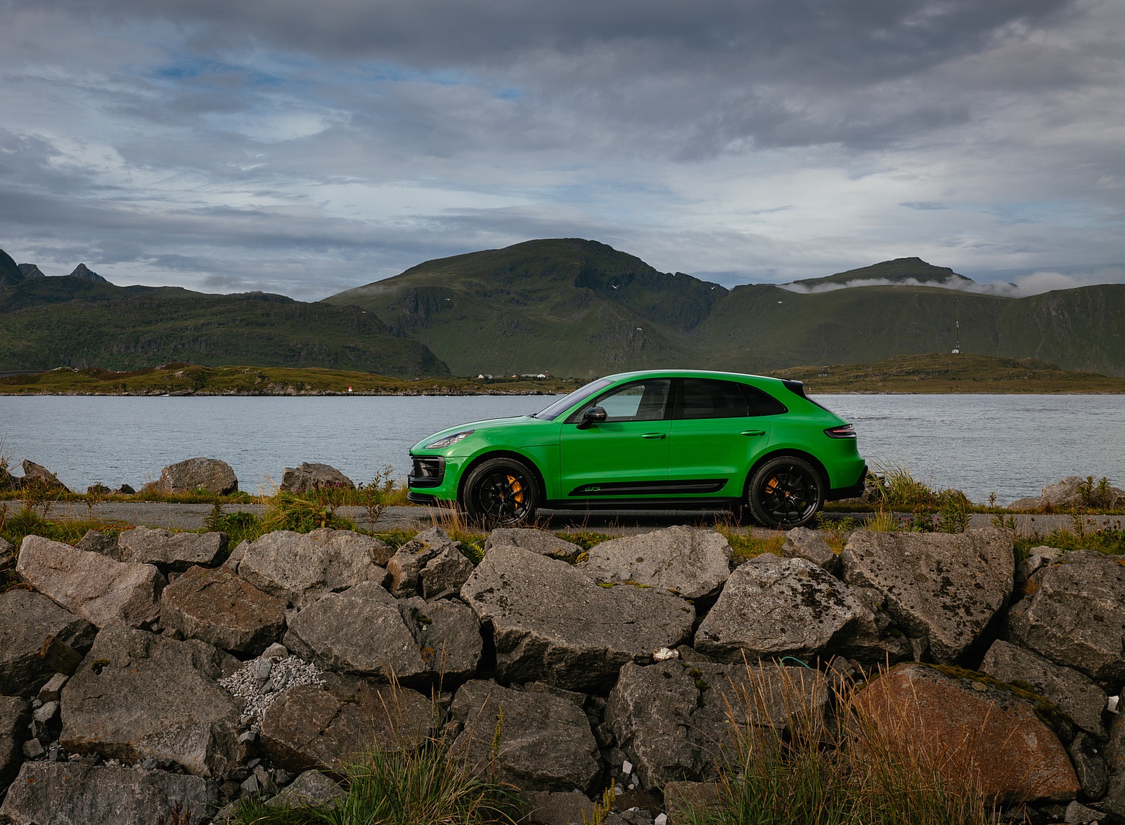 2022 Porsche Macan GTS with Sport package (Color: Python Green) Side Wallpapers #105 of 229