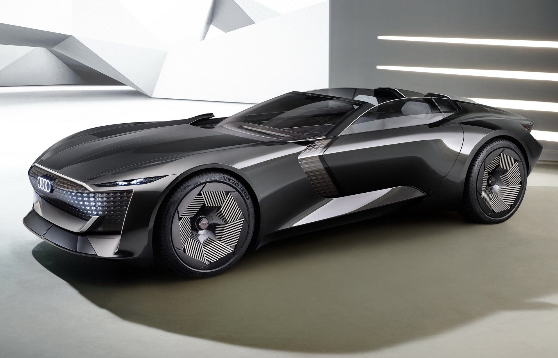 2021 Audi Skysphere Concept (Color: Stage Light) Front Three-Quarter Wallpapers #37 of 91