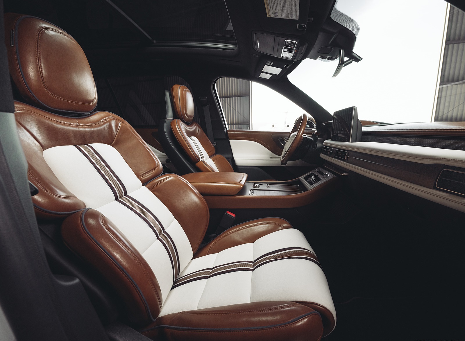 2021 Lincoln Aviator Shinola Concept Interior Front Seats Wallpapers #18 of 20