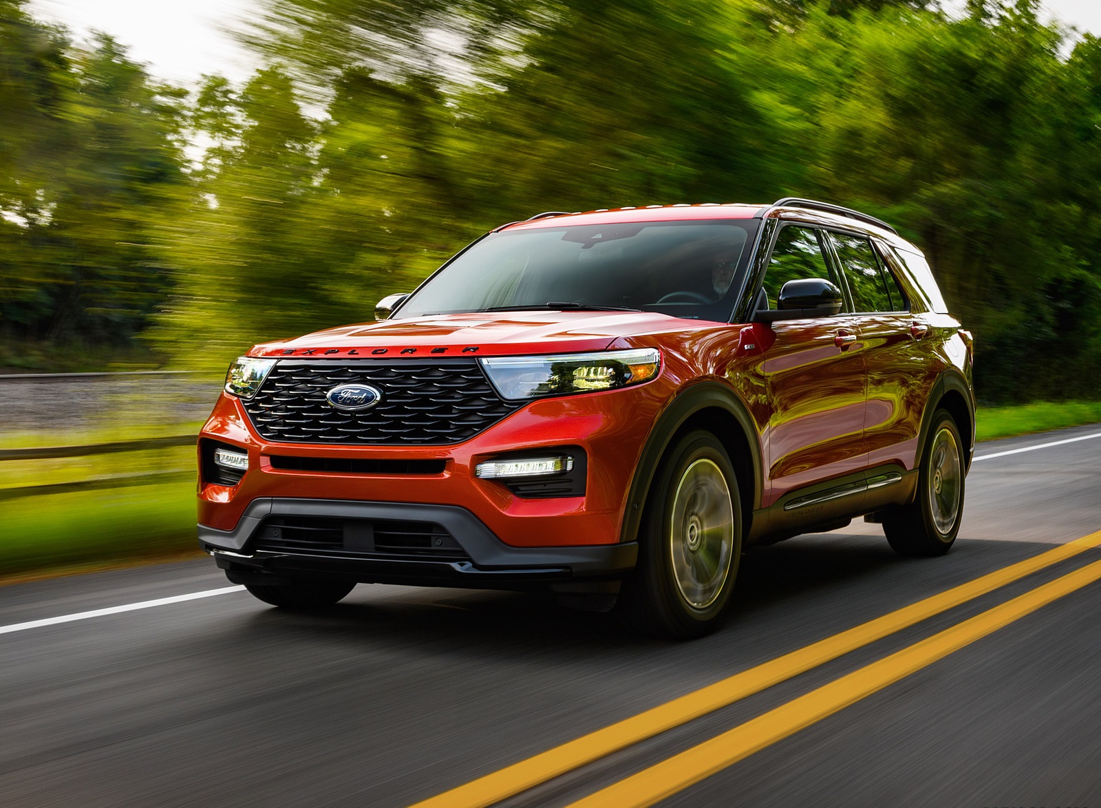 2022 Ford Explorer ST-Line Front Three-Quarter Wallpapers (1). Download Wallpaper