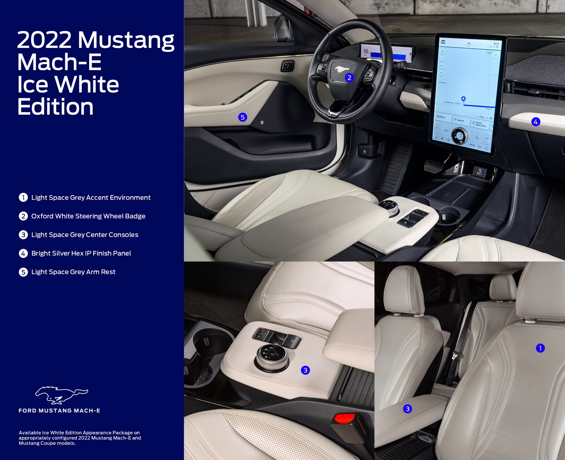 2022 Ford Mustang Mach-E Ice White Appearance Package Technical Drawing Wallpapers #22 of 22