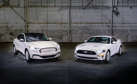 2022 Ford Mustang Mach-E and Ford Mustang Ice White Appearance Package Front Wallpapers 450x275 (2)