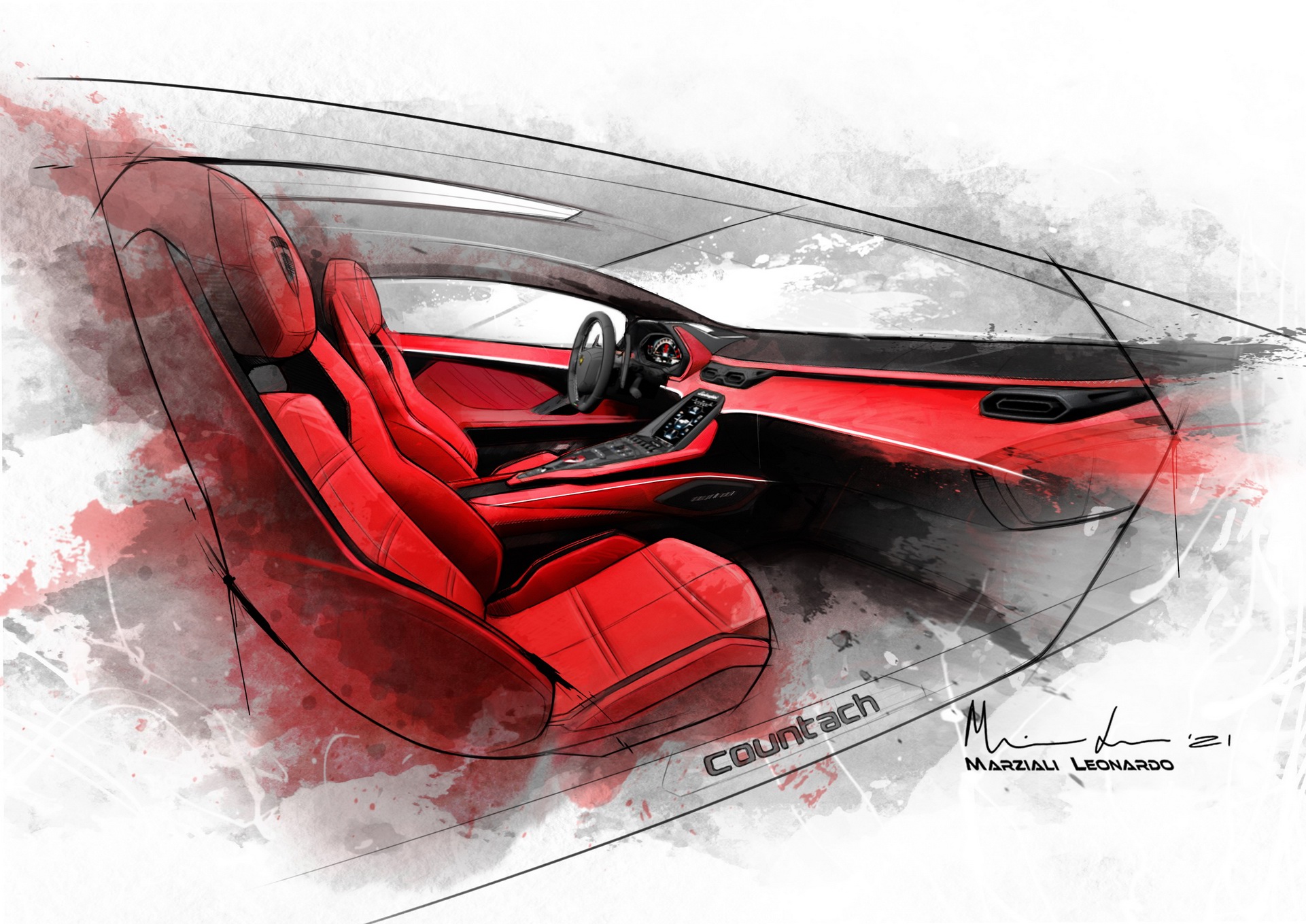 2022 Lamborghini Countach LPI 800-4 Design Sketch Wallpapers #135 of 142