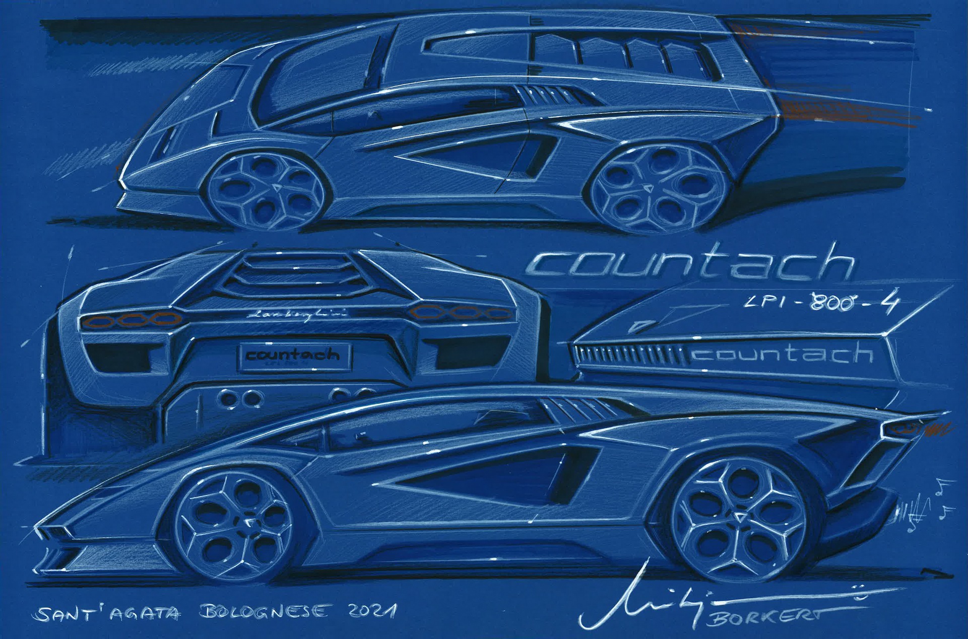 2022 Lamborghini Countach LPI 800-4 Design Sketch Wallpapers #142 of 142