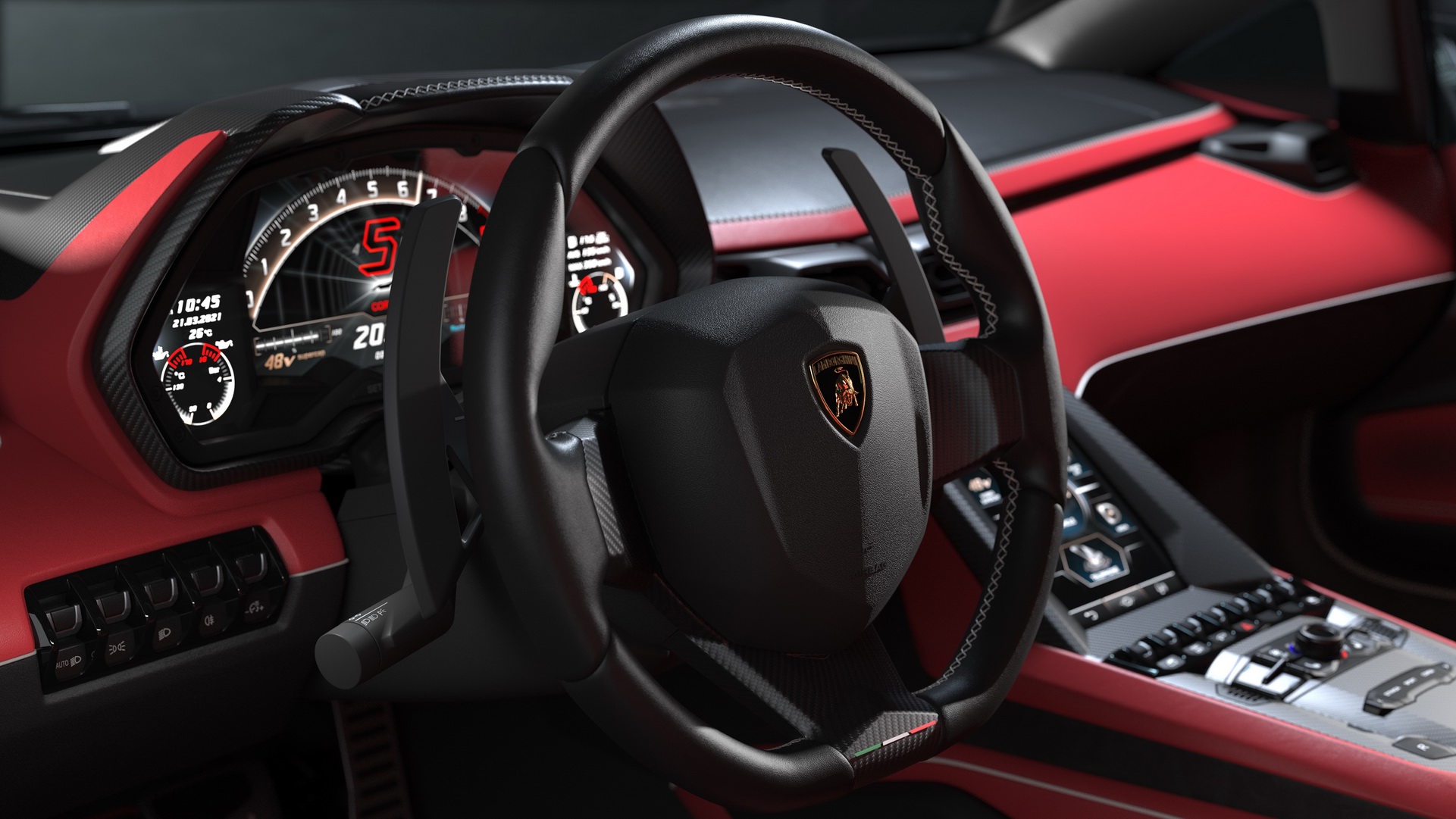 2022 Lamborghini Countach LPI 800-4 Interior Steering Wheel Wallpapers #106 of 142