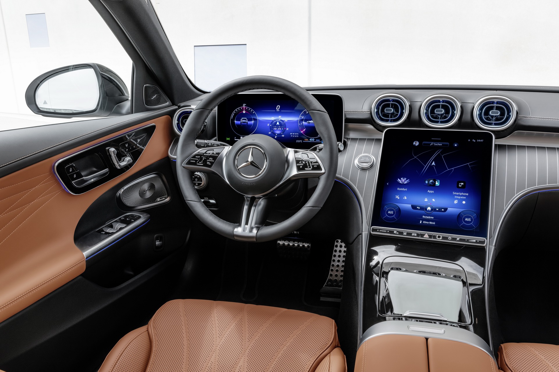 2022 Mercedes-Benz C-Class All-Terrain (Color: Opalite White Bright) Interior Cockpit Wallpapers #32 of 35