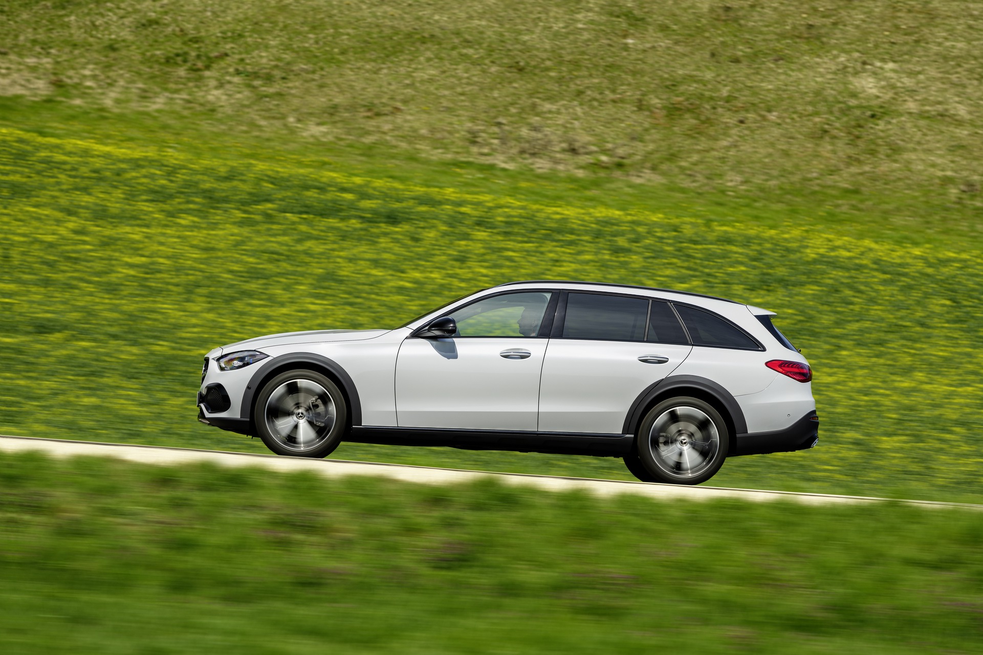 2022 Mercedes-Benz C-Class All-Terrain (Color: Opalite White Bright) Side Wallpapers (5)