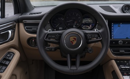 2022 Porsche Macan (Color: Gentian Blue Metallic) Interior Steering Wheel Wallpapers 450x275 (77)